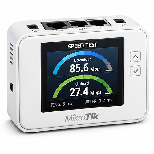 Roteador MikroTik com monitoramento de banda