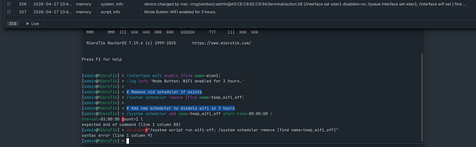 terminal message