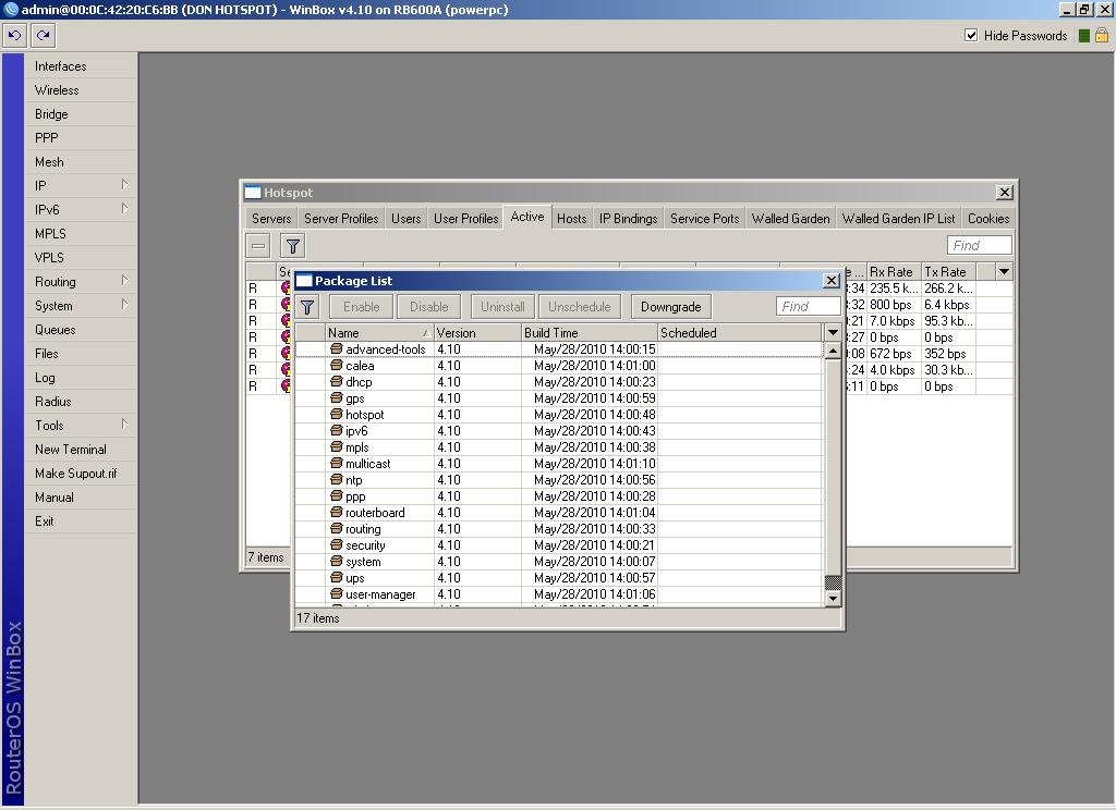 mikrotik wit installed packages.JPG