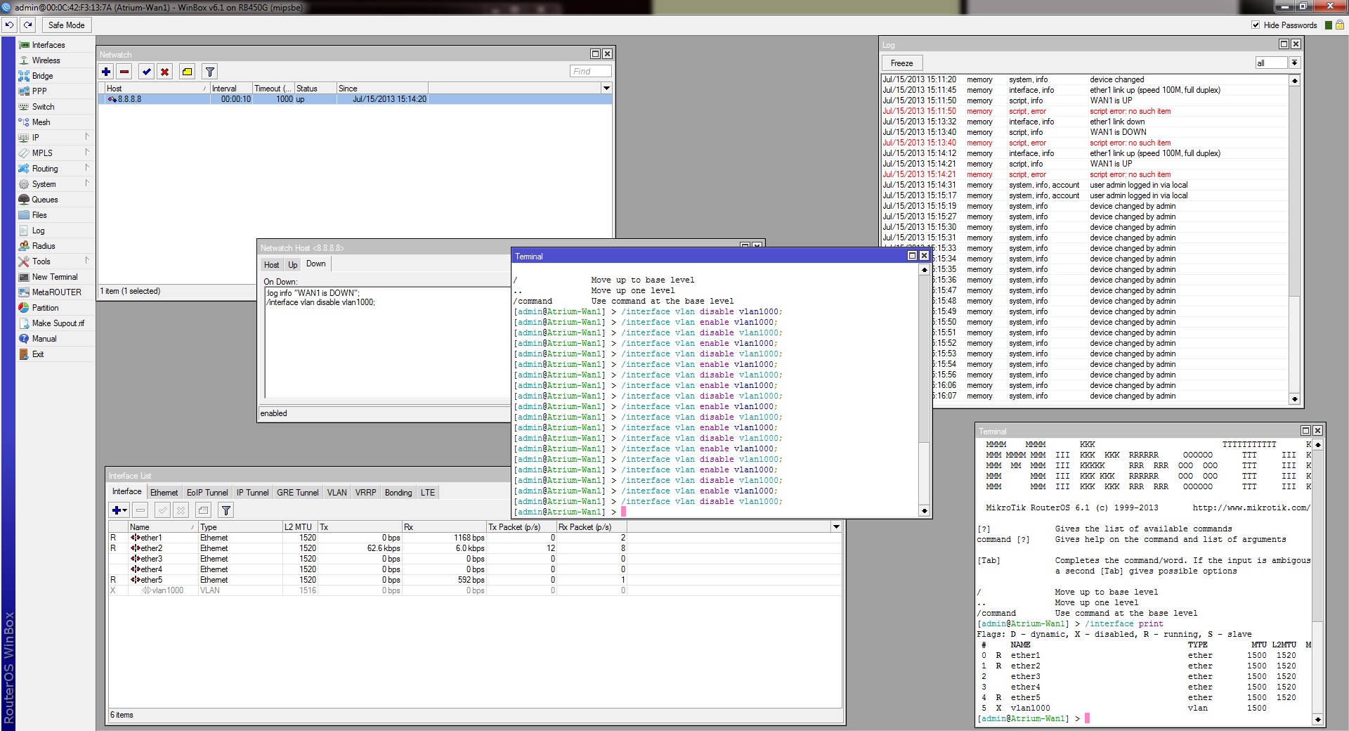 Netwatch disable VLAN working intermittently. - General - MikroTik ...