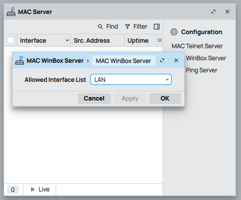 MAC WinBox Server