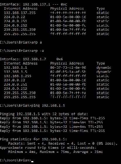 PIX-LINK 300M CMD ping & 'arp -a' checks on PIX-LINK LAN connected device - 5-5-2020 - 5.jpg
