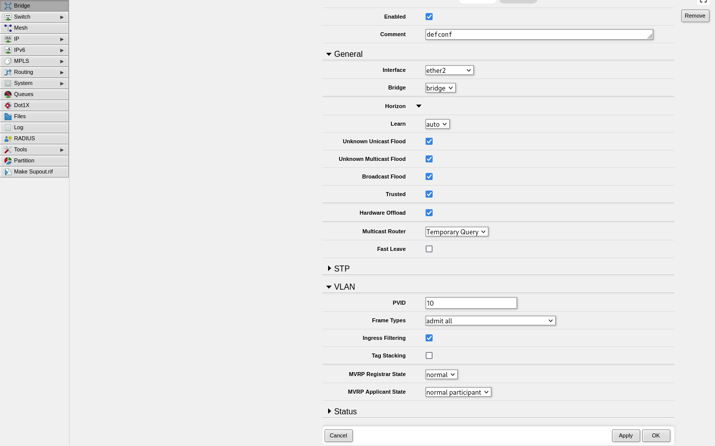 Screenshot 2024-11-04 at 16-14-36 sw1 - Bridge Port ether2 at admin@172.27.10.3 - Webfig v7.16.1 (stable) on CRS310-8G 2S (arm).png