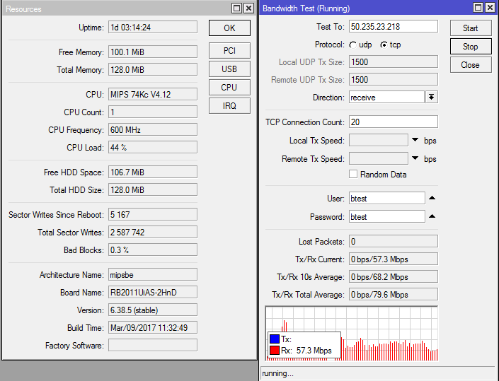 50% bandwidth loss RB2011UiAS - General - MikroTik community forum