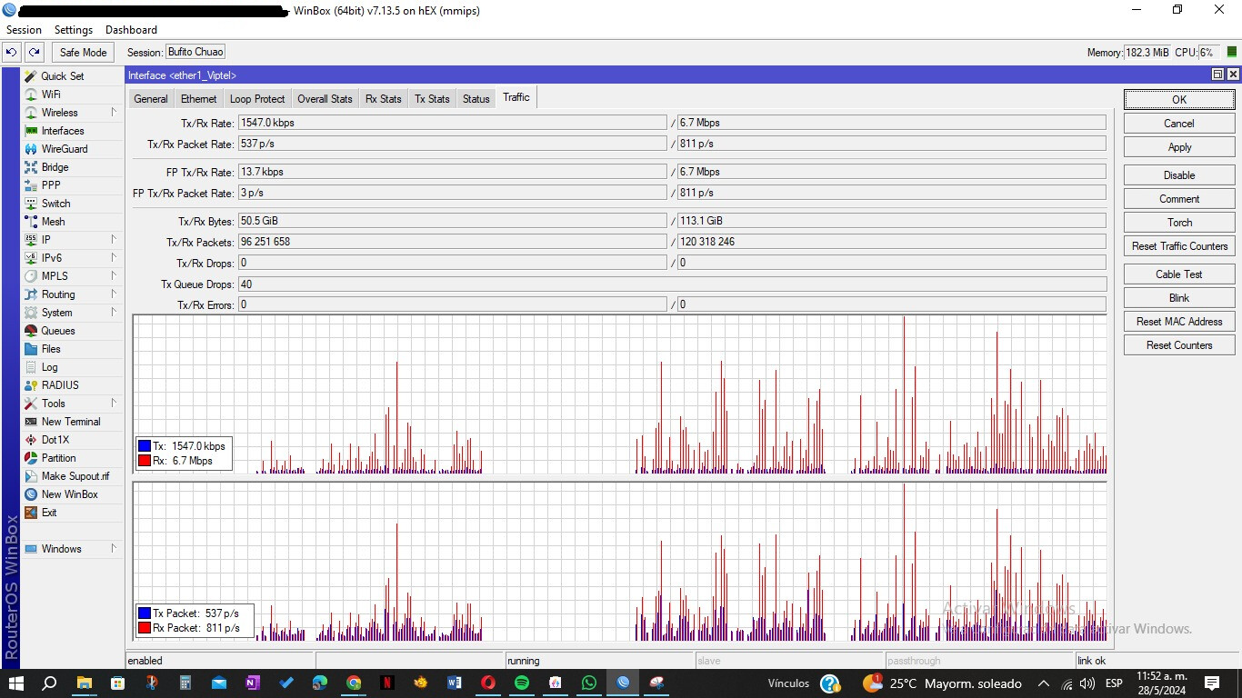 Blank zones in WAN interface Traffic Mikrotik hEX Router.png