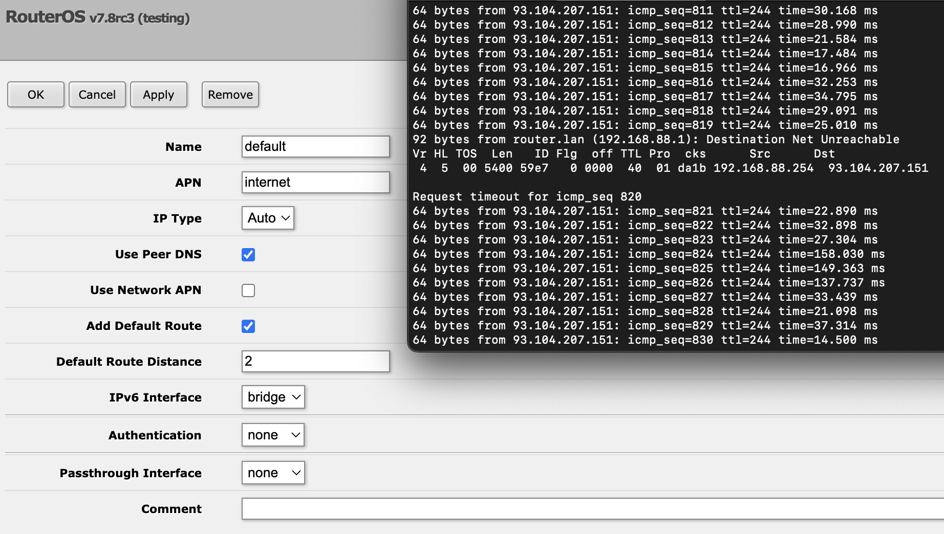 APN settings and ping result.png